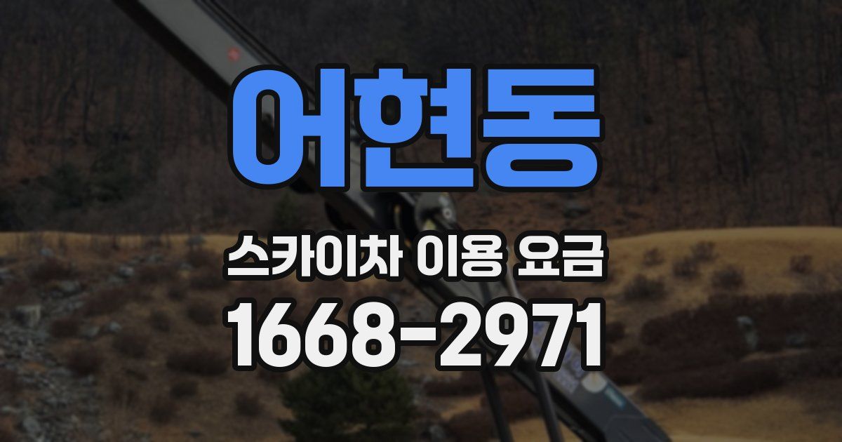 어현동 스카이차 이용 요금