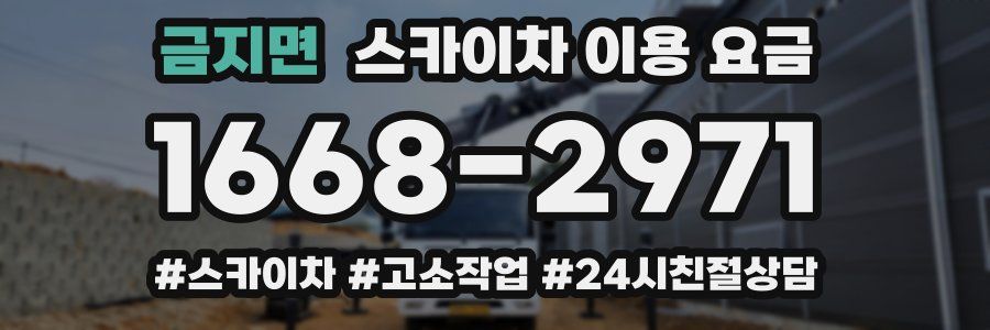 금지면 스카이차 이용 요금