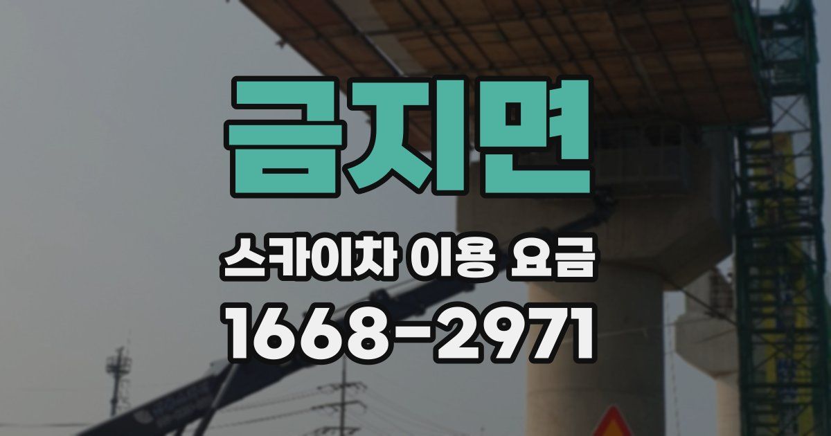 금지면 스카이차 이용 요금