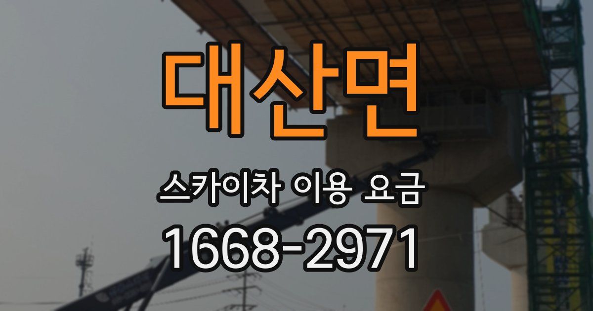 대산면 스카이차 이용 요금