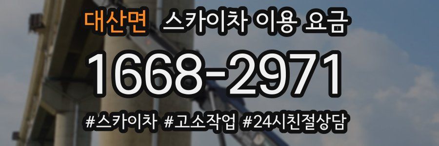 대산면 스카이차 이용 요금