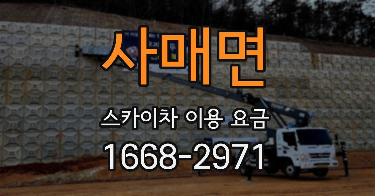 사매면 스카이차 이용 요금