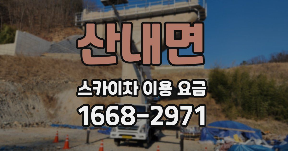 산내면 스카이차 이용 요금