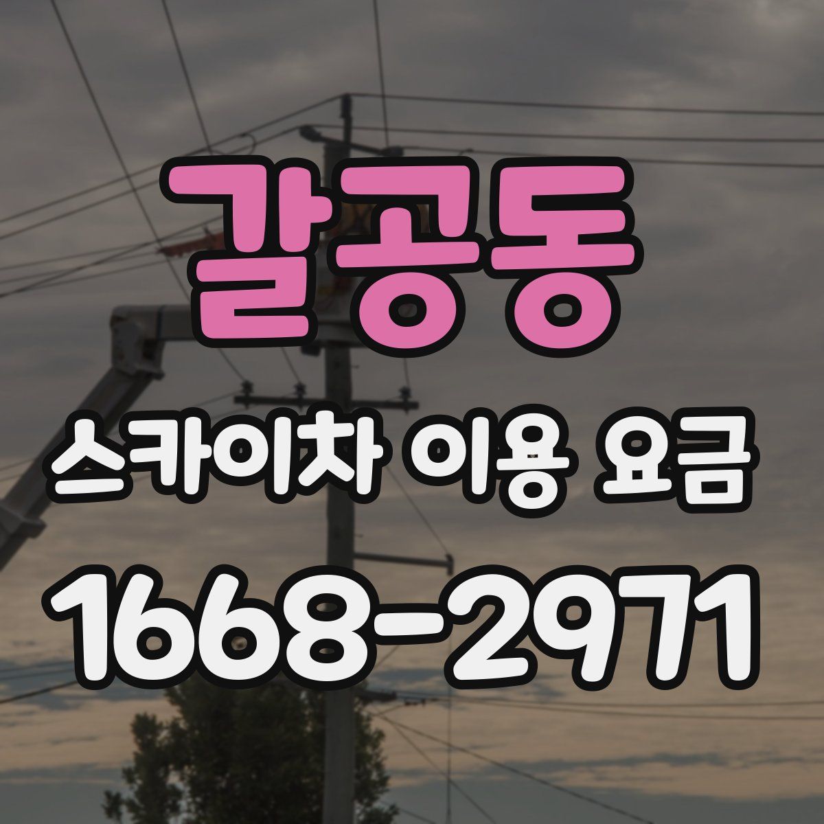 갈공동 스카이차 이용 요금
