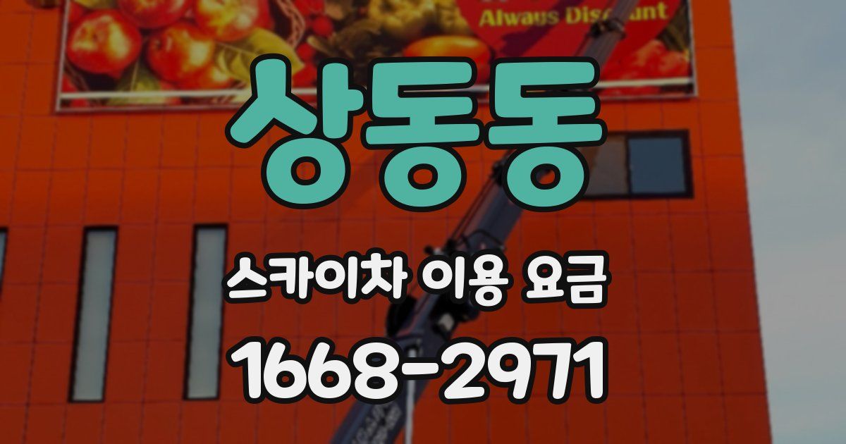 상동동 스카이차 이용 요금