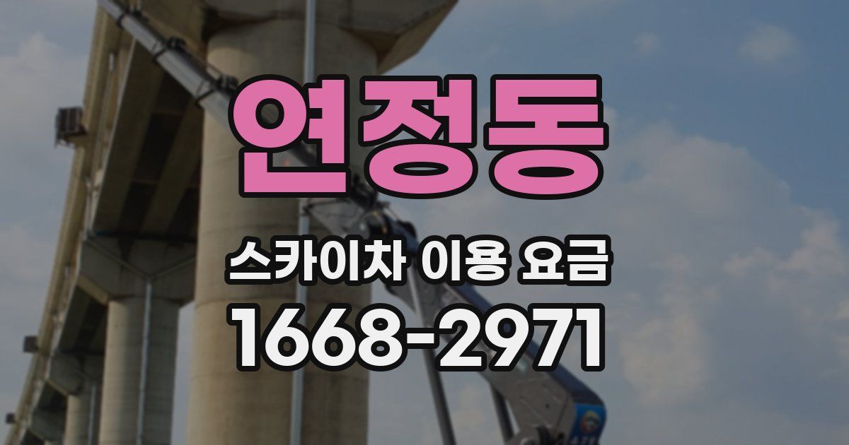 연정동 스카이차 이용 요금