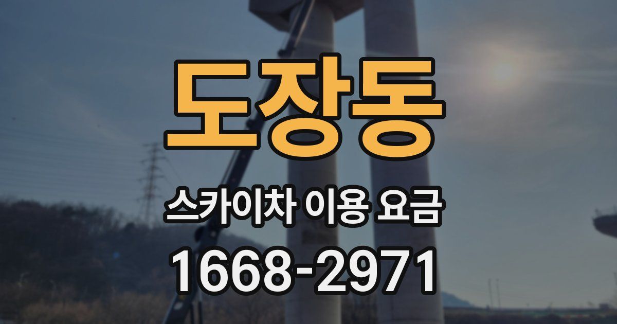 도장동 스카이차 이용 요금