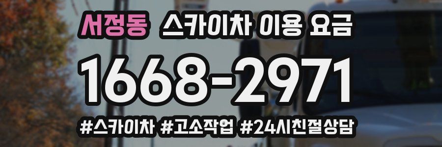 서정동 스카이차 이용 요금