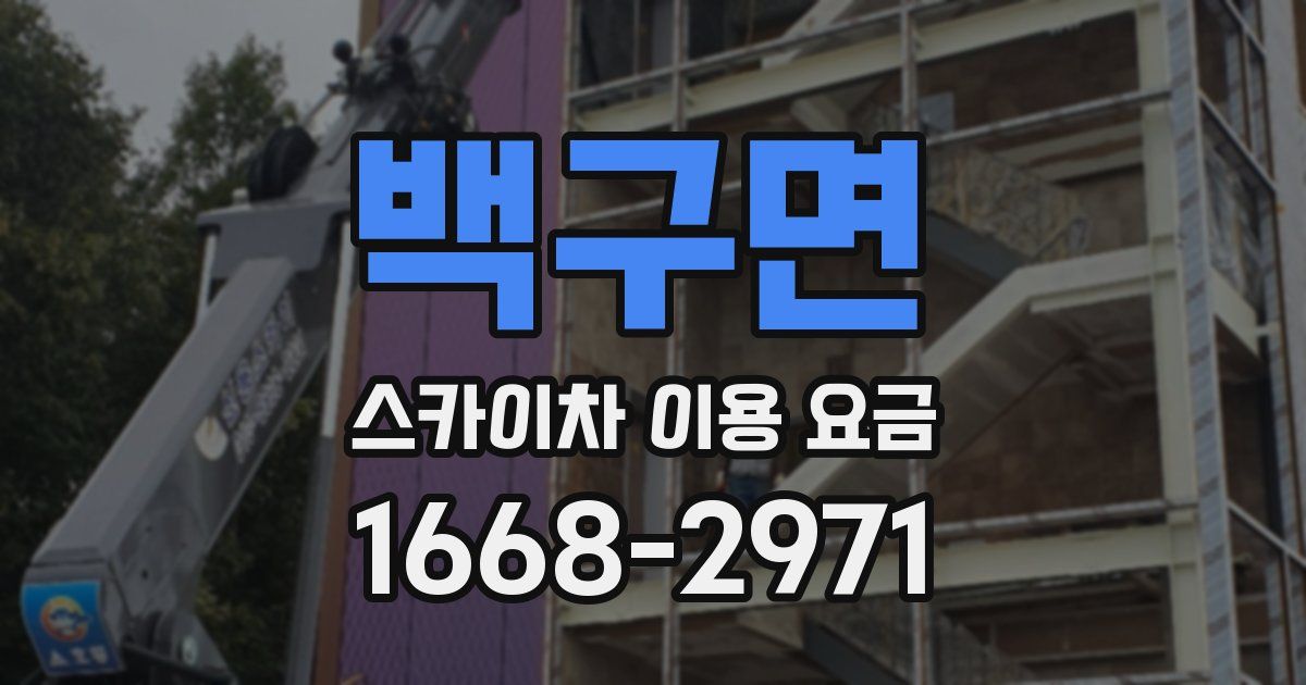 백구면 스카이차 이용 요금