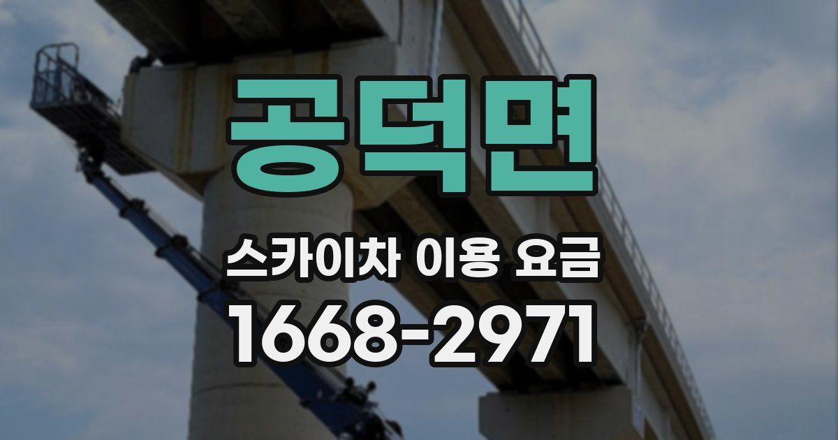 공덕면 스카이차 이용 요금