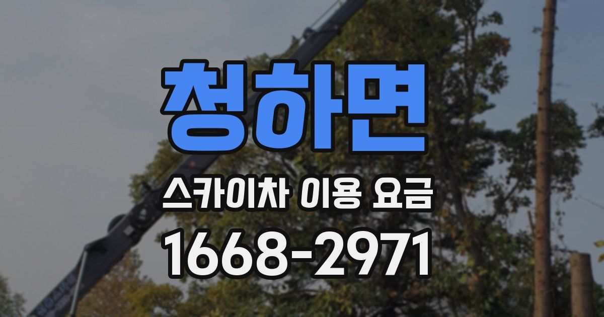 청하면 스카이차 이용 요금