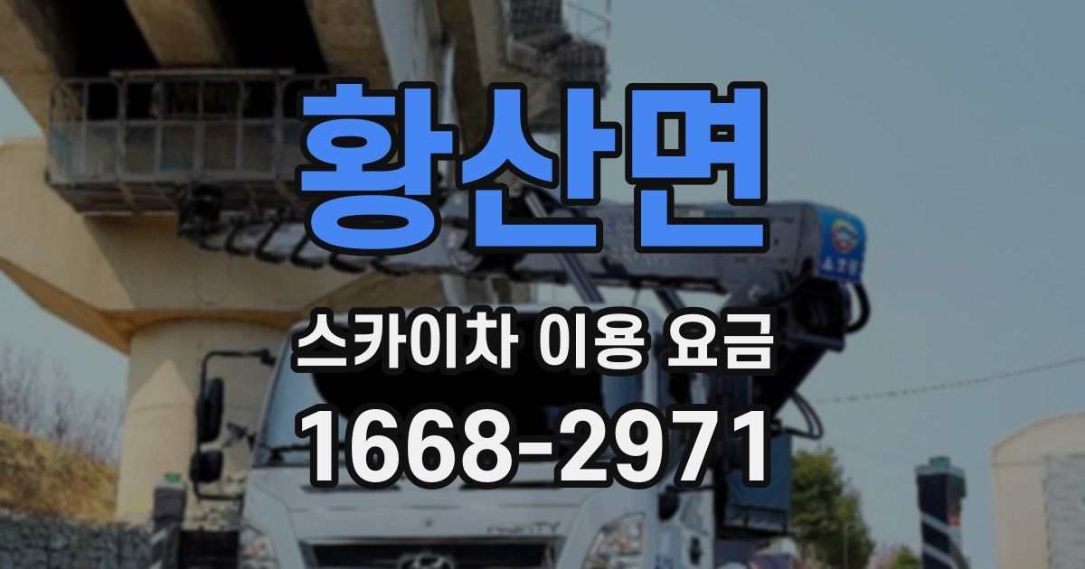 황산면 스카이차 이용 요금
