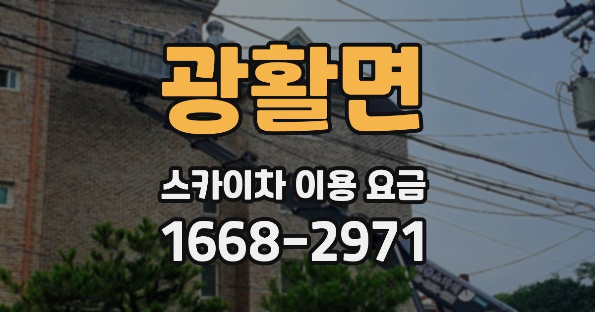 광활면 스카이차 이용 요금
