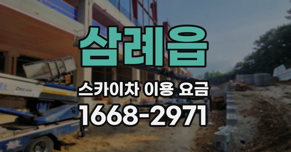 삼례읍 스카이차 이용 요금