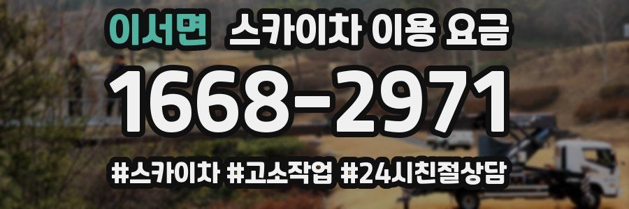 이서면 스카이차 이용 요금
