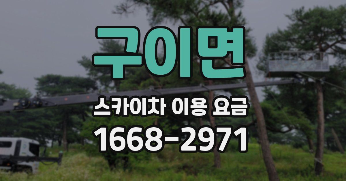 구이면 스카이차 이용 요금