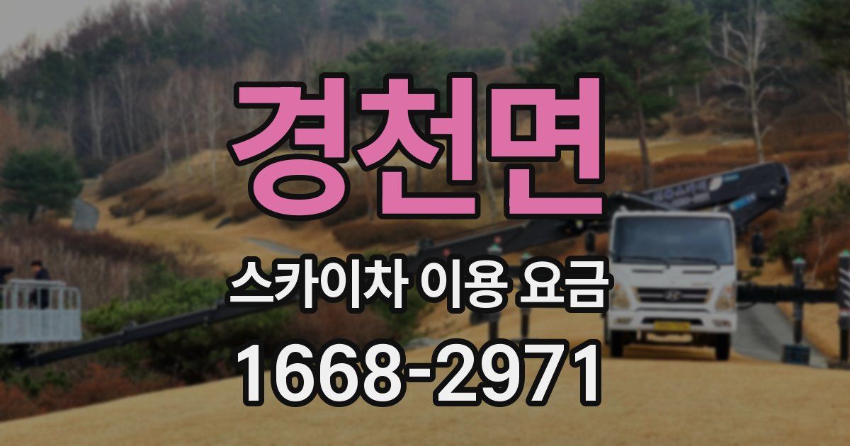 경천면 스카이차 이용 요금