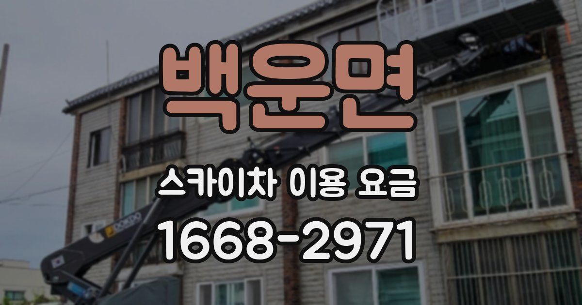 백운면 스카이차 이용 요금