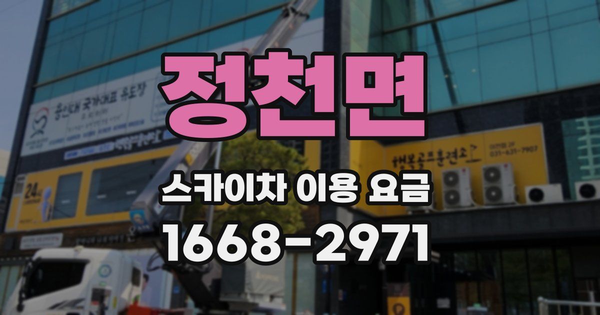 정천면 스카이차 이용 요금
