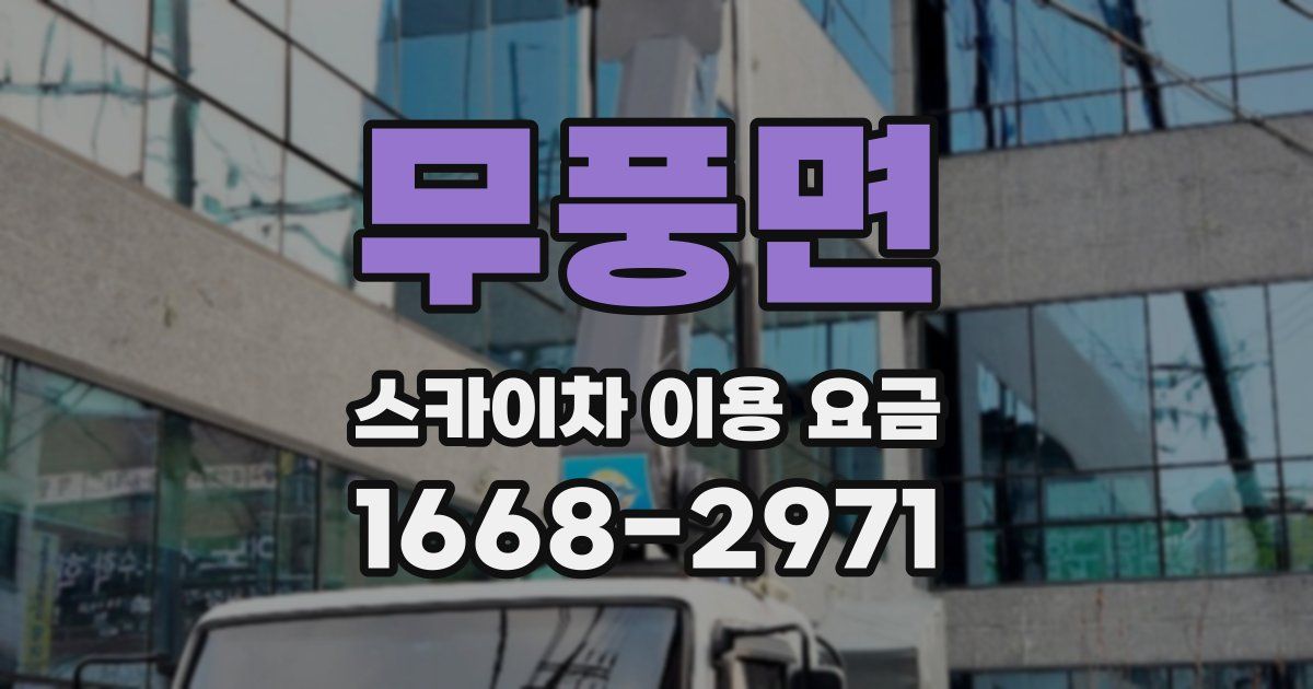 무풍면 스카이차 이용 요금