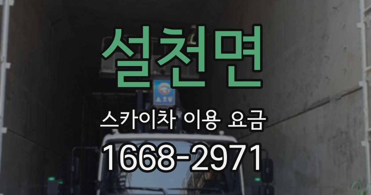 설천면 스카이차 이용 요금