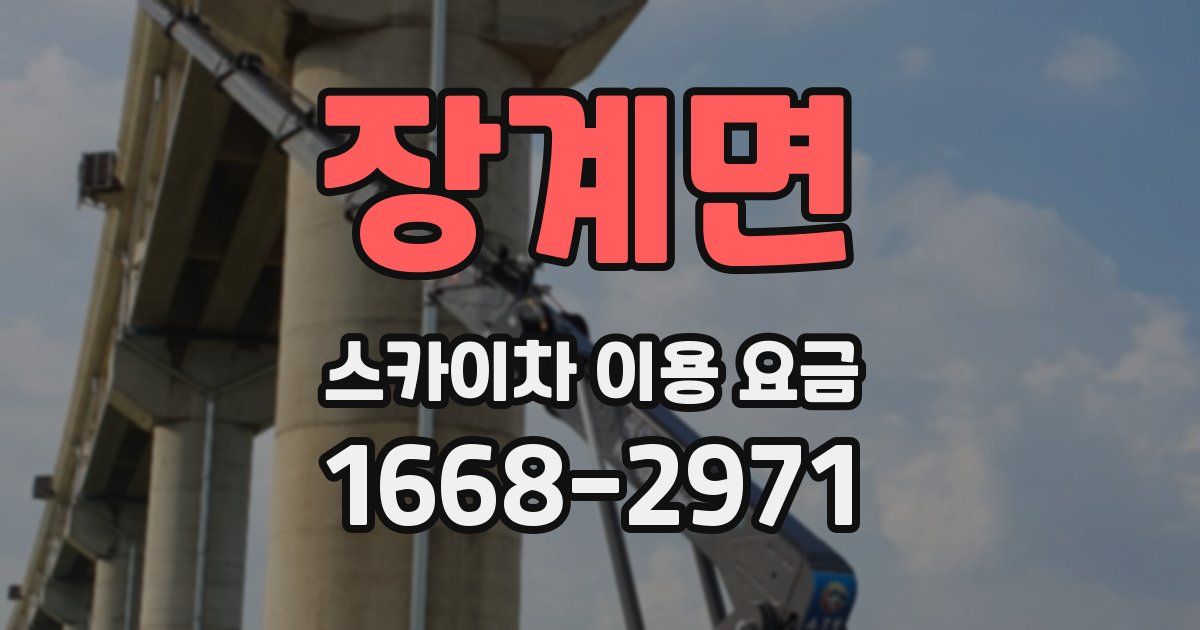 장계면 스카이차 이용 요금