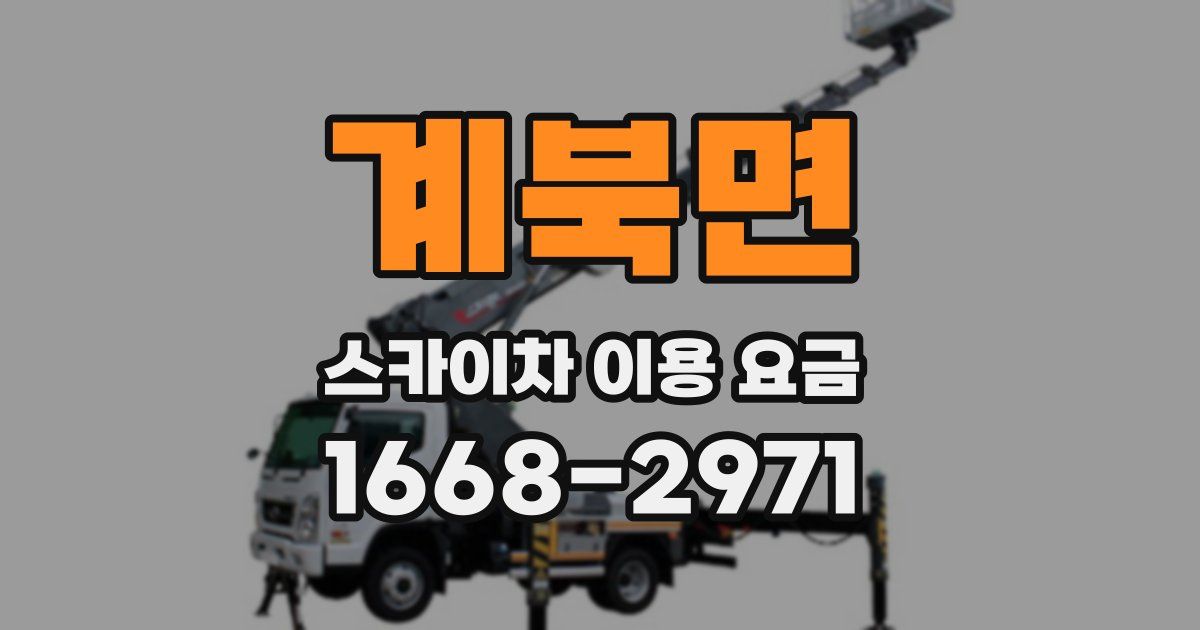 계북면 스카이차 이용 요금