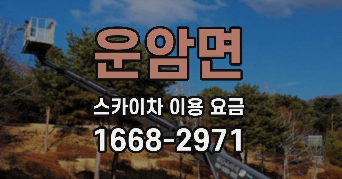 운암면 스카이차 이용 요금