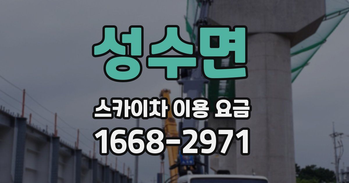 성수면 스카이차 이용 요금