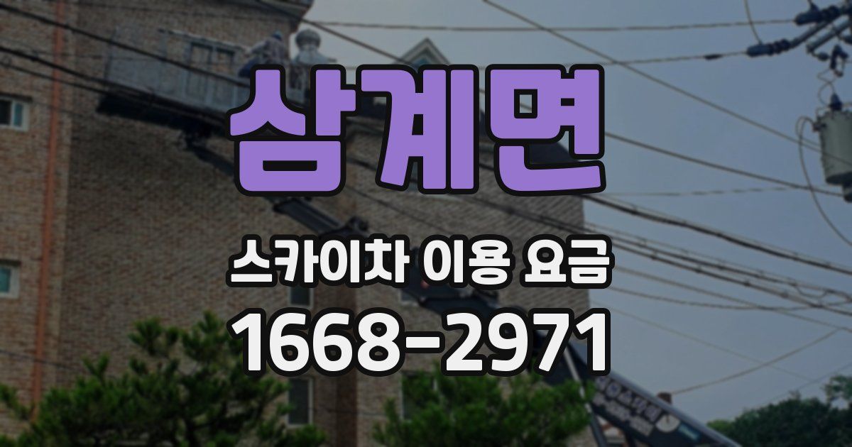 삼계면 스카이차 이용 요금
