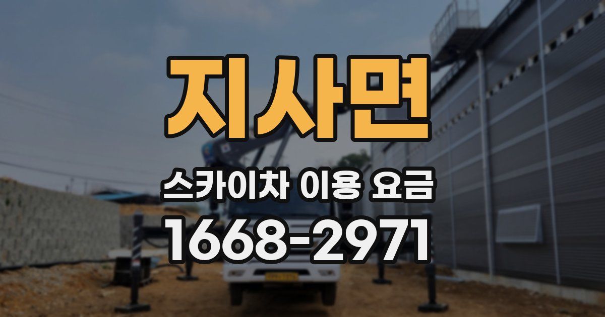 지사면 스카이차 이용 요금