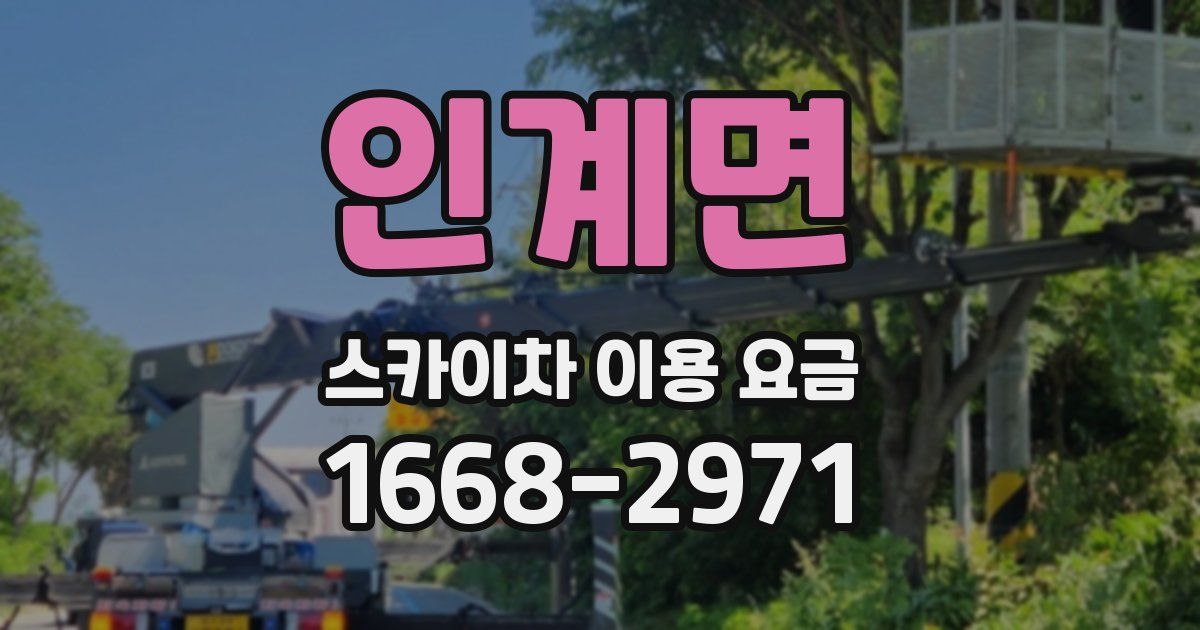 인계면 스카이차 이용 요금