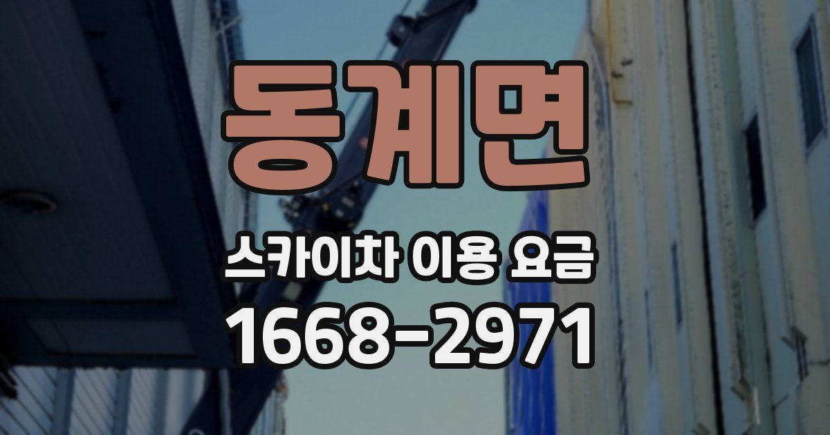동계면 스카이차 이용 요금