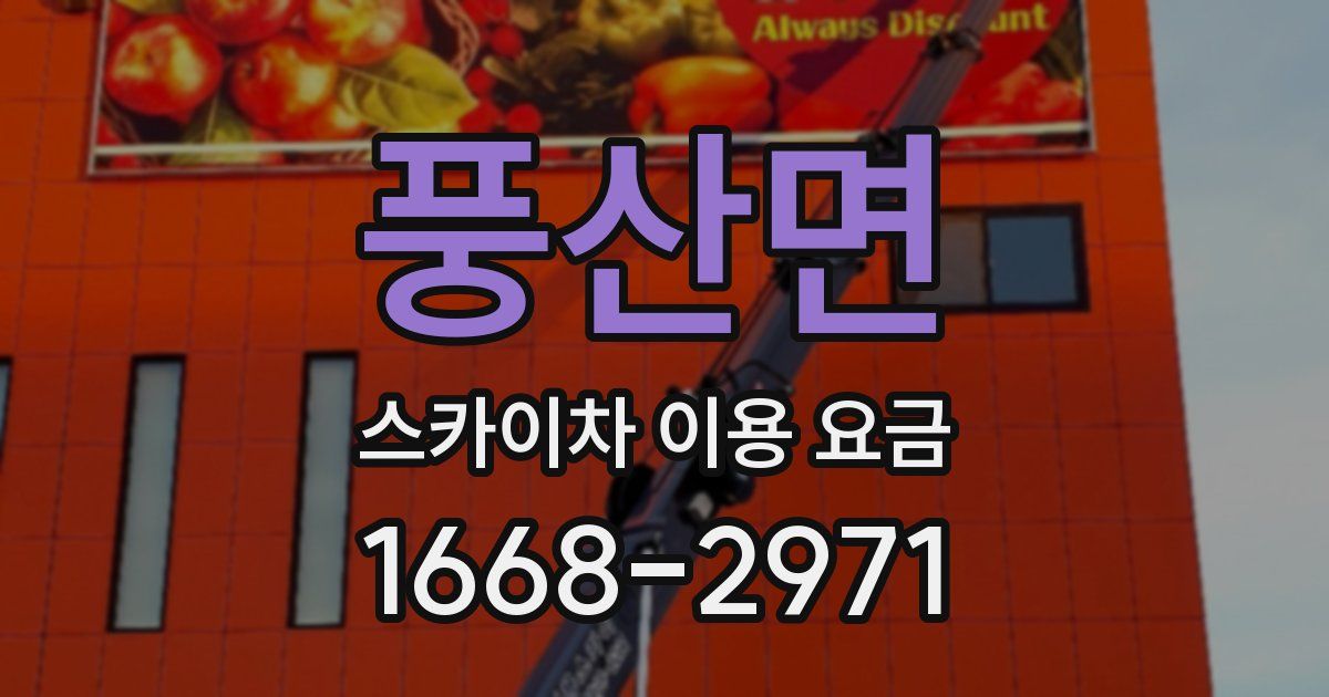 풍산면 스카이차 이용 요금