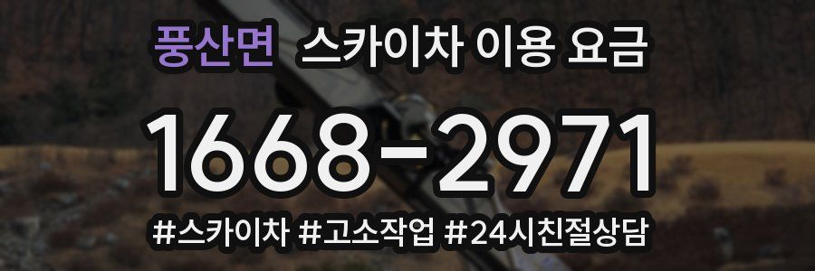 풍산면 스카이차 이용 요금