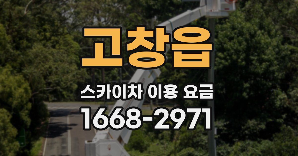 고창읍 스카이차 이용 요금