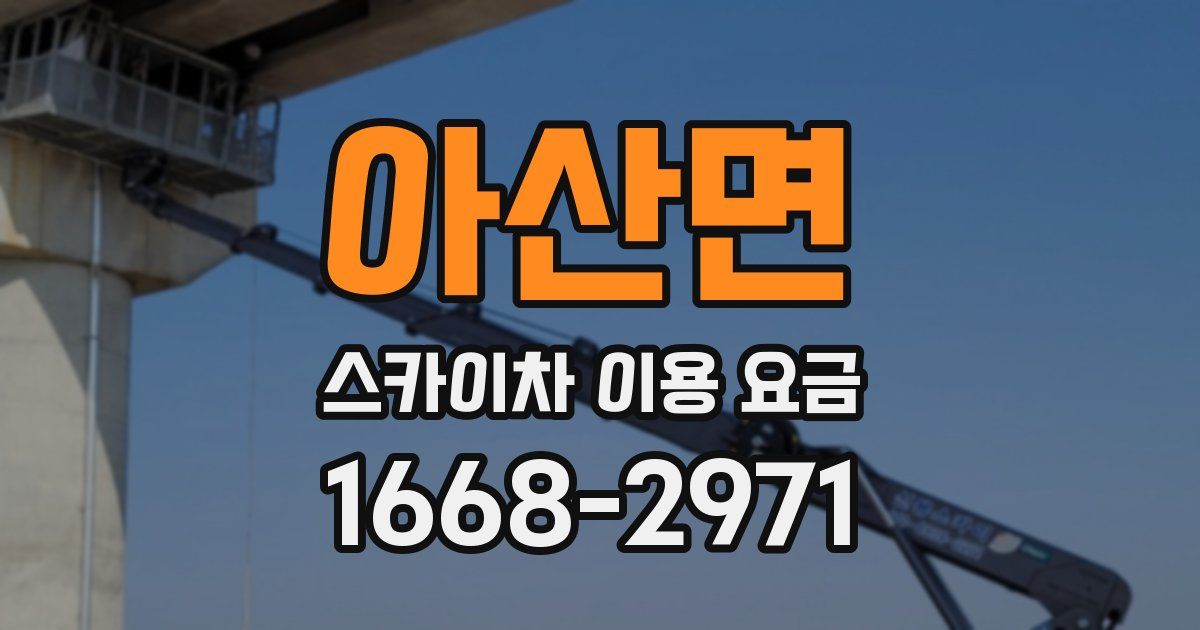 아산면 스카이차 이용 요금