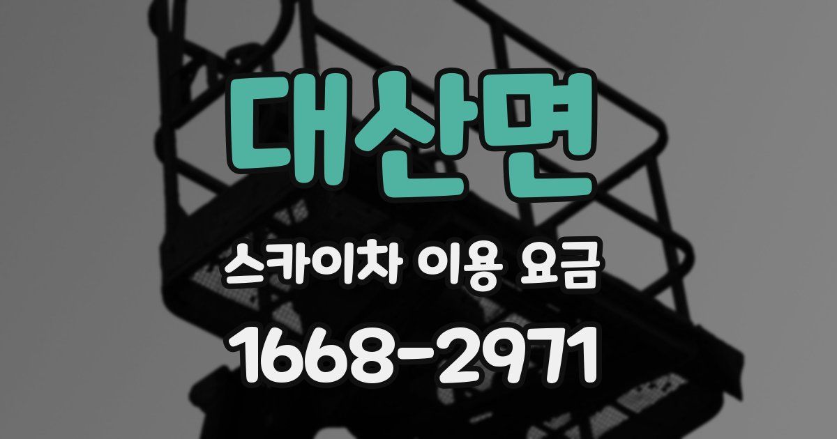 대산면 스카이차 이용 요금