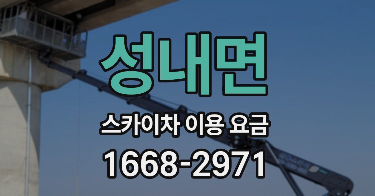 성내면 스카이차 이용 요금