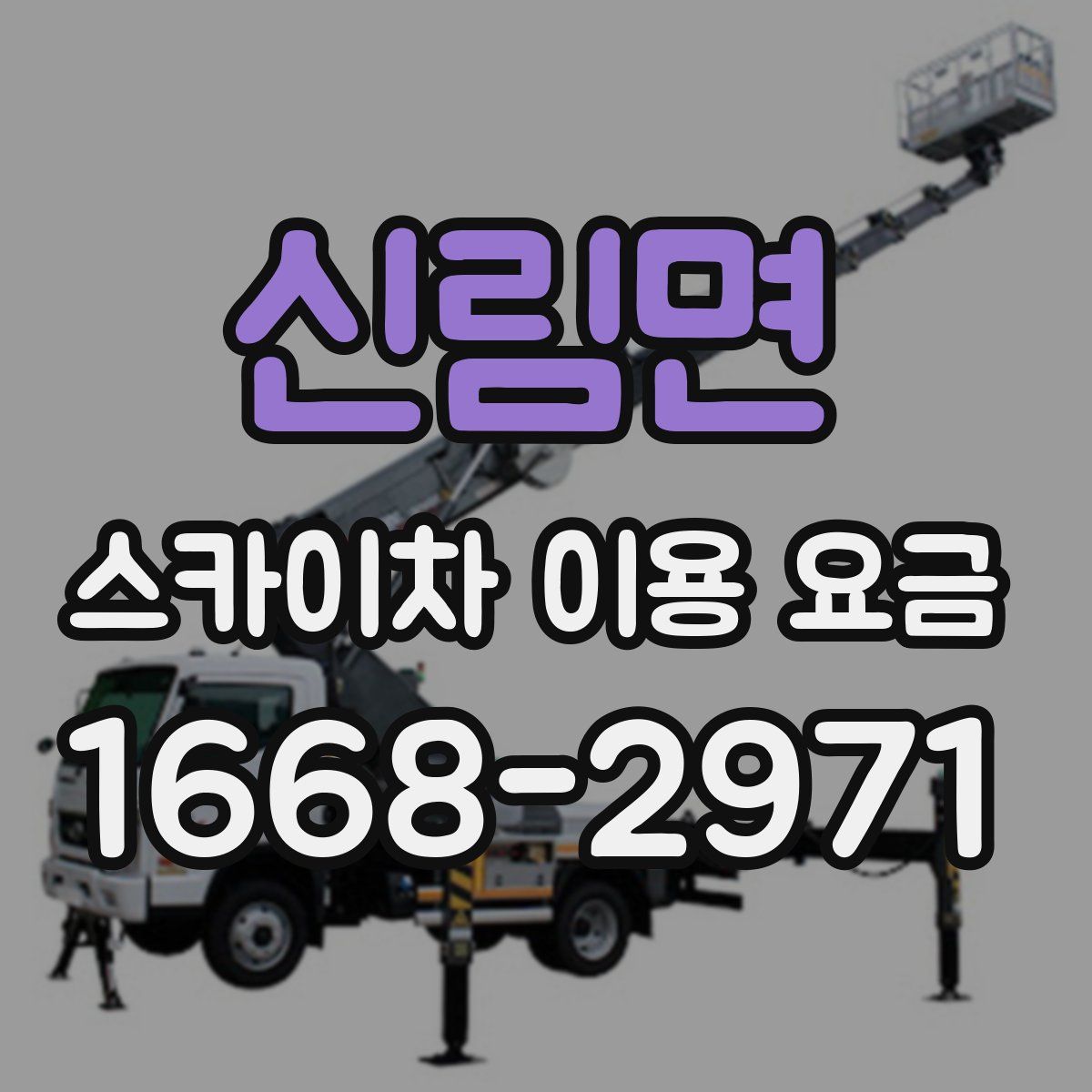 신림면 스카이차 이용 요금