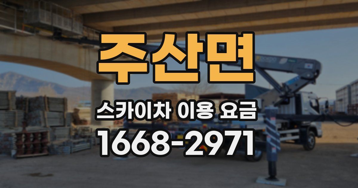 주산면 스카이차 이용 요금
