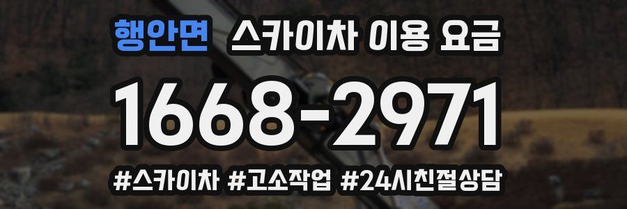 행안면 스카이차 이용 요금