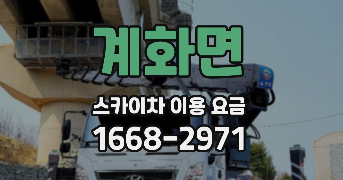 계화면 스카이차 이용 요금