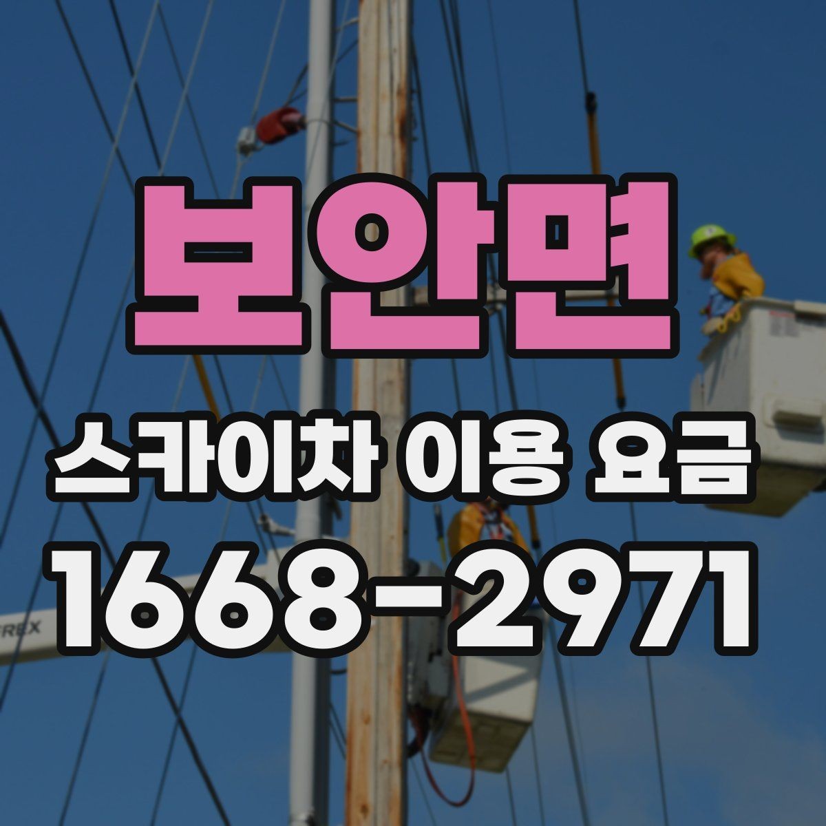 보안면 스카이차 이용 요금 비교 시 기준이 되는 요소