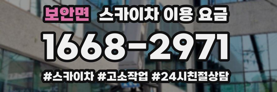 보안면 스카이차 이용 요금