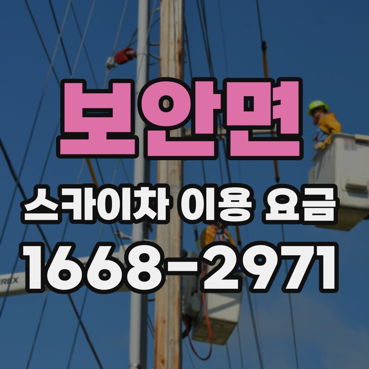 보안면 스카이차 이용 요금