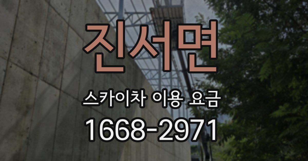 진서면 스카이차 이용 요금