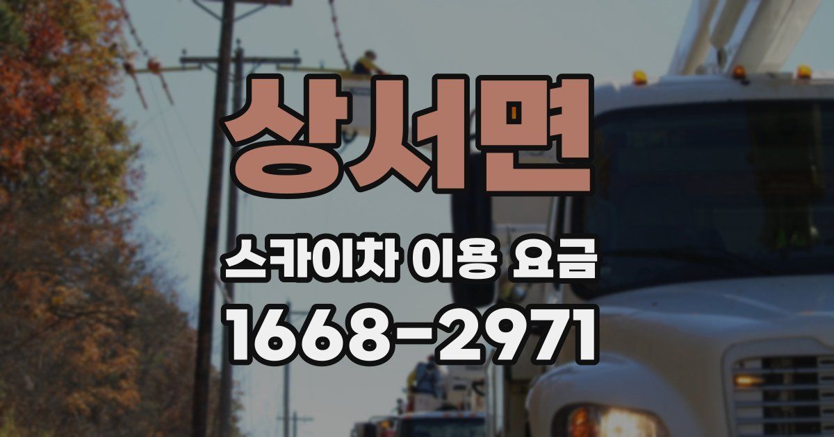 상서면 스카이차 이용 요금