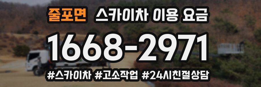 줄포면 스카이차 이용 요금