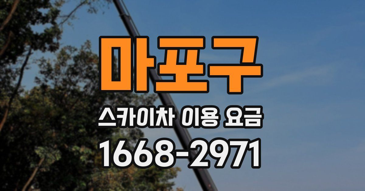 마포구 스카이차 이용 요금